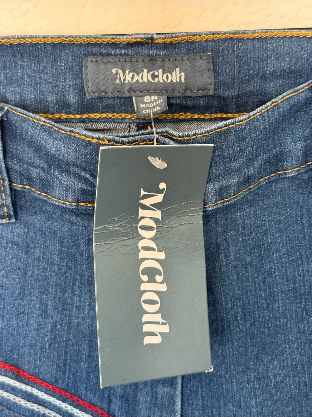 NWT Modcloth Rainbow Flare Jeans Size US 8 Vintage - Picture 7 of 10